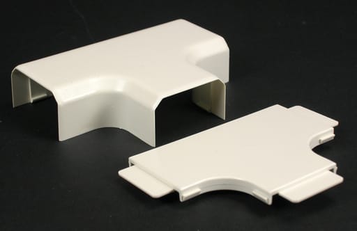 The Wiremold Co - Wiremold NM2015 4-1/2" Ivory Non-Metallic 1-Channel Raceway Tee