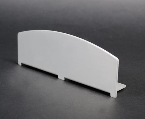 The Wiremold Co - Wiremold ALDS4010B 2-1/8 x 5-3/4" Satin Anodized Aluminum 2-Channel Raceway Blank End