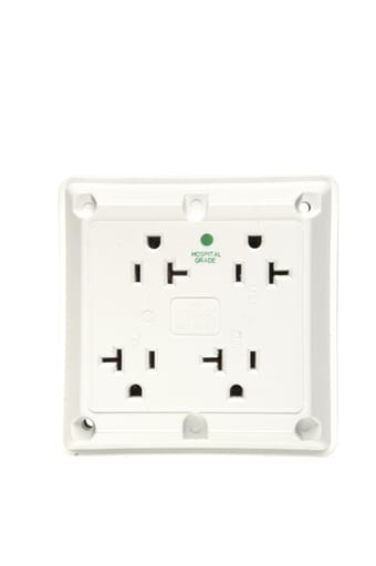 Pass & Seymour / Legrand - Pass & Seymour 420-HW Hospital Grade Quad Receptacle 20A 125V - White