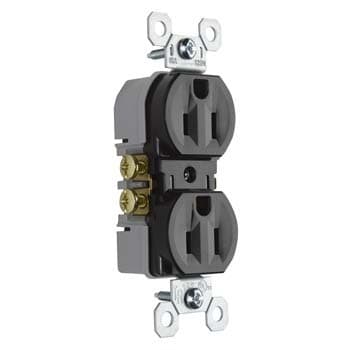 Pass & Seymour / Legrand - Pass & Seymour 3232-TR Tamper-Resistant Duplex Grounding Receptacle 15 Amp, 125 Volt, Brown