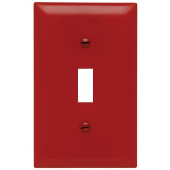 Pass & Seymour / Legrand - Pass & Seymour TP1-RED 1Gang Wall Plate, Toggle Switch, Nylon, Standard - Red