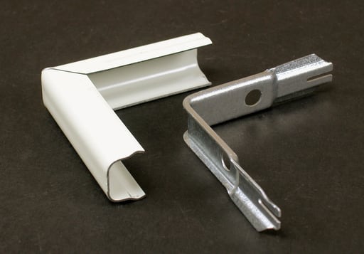 The Wiremold Co - Wiremold V518 2-1/2" Ivory Steel 1-Channel Raceway Outside Elbow