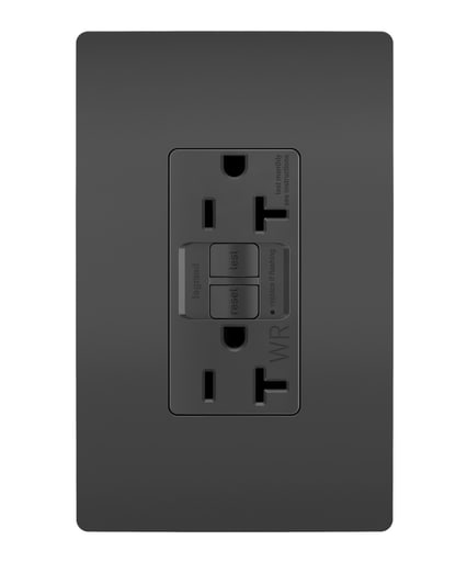 Pass & Seymour / Legrand - Pass & Seymour 2097-TRWRBK 20A 125V Self-Test Tamper-Resistant Weather-Resistant GFCI Black