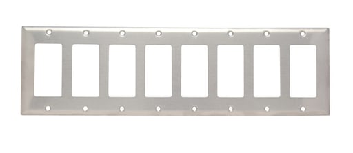 Pass & Seymour / Legrand - P&S SS268 SMOOTH 302 SS 8G 8 DECOR