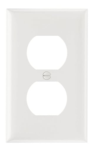 Pass & Seymour / Legrand - Pass & Seymour SP8-W 1Gang Wall Plate, Duplex Receptacle, Standard - White