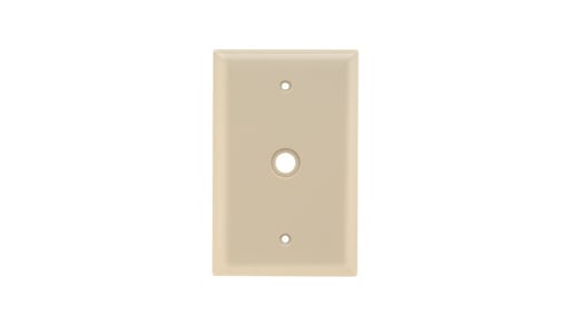 Pass & Seymour / Legrand - Pass & Seymour SPJ11-I 1-Gang 1-Telephone/Cable Ivory Smooth Thermoset Plastic Junior-Jumbo Communication Wallplate