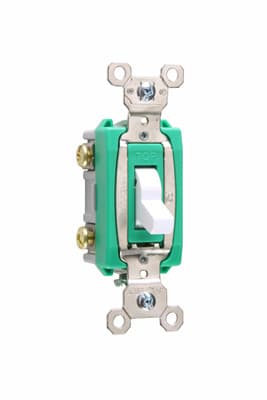 Pass & Seymour / Legrand - Pass & Seymour PS30AC2-W 2Pole Toggle Switch, Back & Side Wire, 30Amp 120/277Volt, White