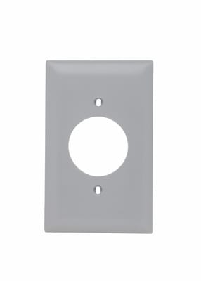 Pass & Seymour / Legrand - Pass & Seymour TP720-GRY 1Gang Wall Plate, 1.5938" Power Outlet Receptacle, Nylon, Standard - Gray