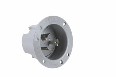 Pass & Seymour / Legrand - Pass & Seymour L530-FI Turnlok Flanged Inlet, 3wire, 30amp 125V - Gray