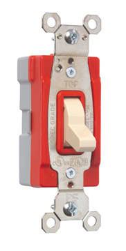 Pass & Seymour / Legrand - Pass & Seymour PT20AC1-LA PlugTail™ Single Pole Toggle Switch, 20A 120/277V - Light Almond