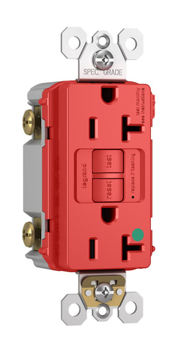 Pass & Seymour / Legrand - Pass & Seymour 2097-HGTRRED 20A 125V Self Test GFCI Hospital Grade Tamper Resistant Red