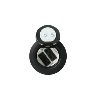 The Wiremold Co - Wiremold 4ATCP4RBK 4AT-Series Prewired All Power Evolution™ Poke-Thru Device-Black