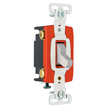 Pass & Seymour / Legrand - Pass & Seymour PS20AC4-GRY 4way Toggle Switch, Back & Side Wire, 20A 120/277V - Gray