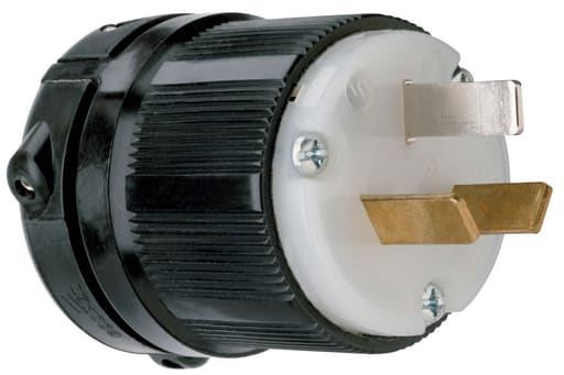 Pass & Seymour / Legrand - Pass & Seymour 9977 Straight Blade Plug, 20A 125/250V Rubber