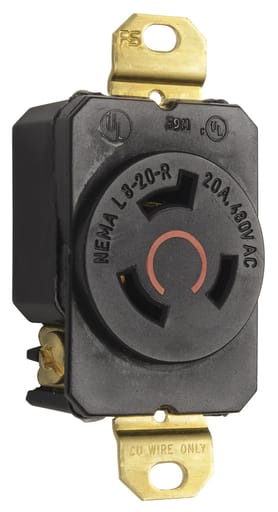 Pass & Seymour / Legrand - Pass & Seymour L820-R Industrial Spec Grade Turnlok Single Receptacle, 20A 480V