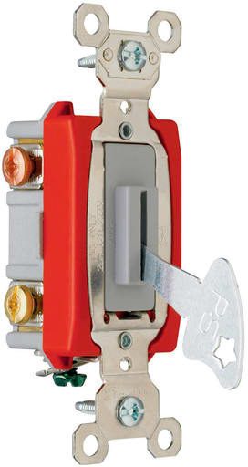 Pass & Seymour / Legrand - Pass & Seymour PS20AC3-L 3way Lock Switch, Back & Side Wire, 20A 120/277V - Gray