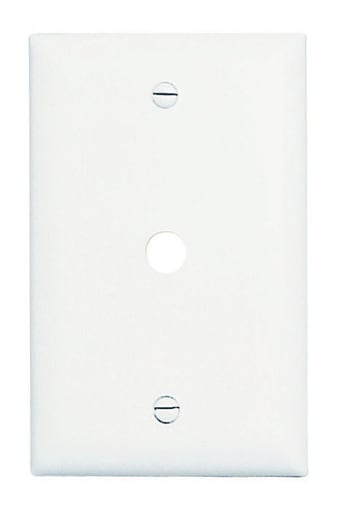 Pass & Seymour / Legrand - Pass & Seymour TP11-W Single Gang, Single Telephone Or Cable Outlet 13/32 Hole. Box Mounted. Nylon Trademaster Plate, White.