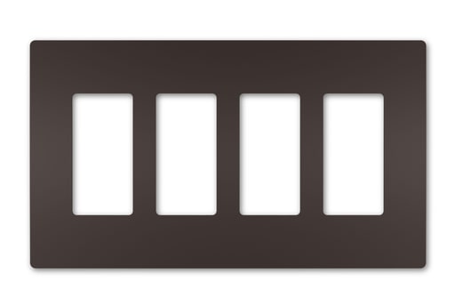Pass & Seymour / Legrand - Pass & Seymour RWP264DB 4Gang Screwless Wall Plate, Radiant® - Dark Bronze