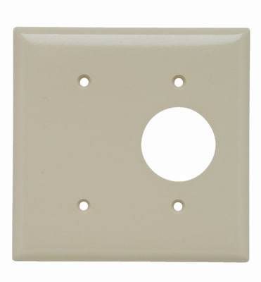 Pass & Seymour / Legrand - Pass & Seymour SP147-W 2Gang Wall Plate, Single Receptacle/Blank, Standard - White