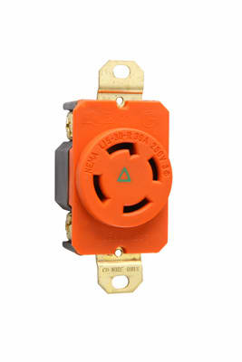 Pass & Seymour / Legrand - Pass & Seymour IGL1530-R Turnlok Single Receptacle, 4wire, 30amp 3phase 250V Isolated Ground