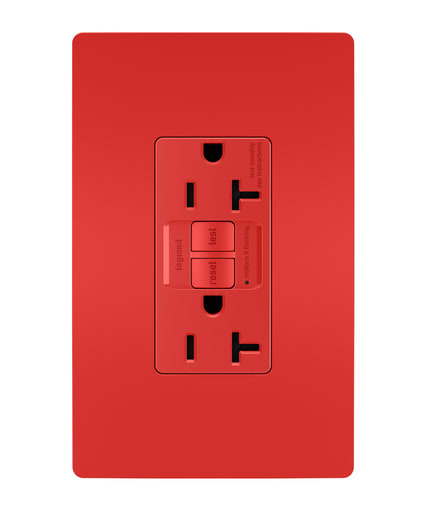 Pass & Seymour / Legrand - Pass & Seymour 2097-TRRED 20A 125V Self-Test Tamper-Resistant GFCI Red