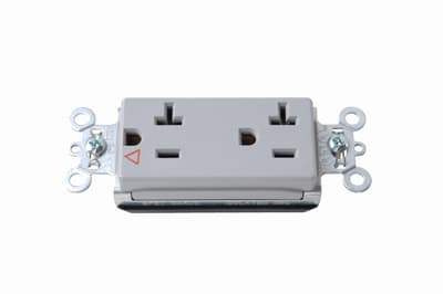 Pass & Seymour / Legrand - Pass & Seymour PTIG26362-GRY PlugTail™ Isolated Ground Decorator Spec Grade Duplex Receptacle, 20A 125V - Gray