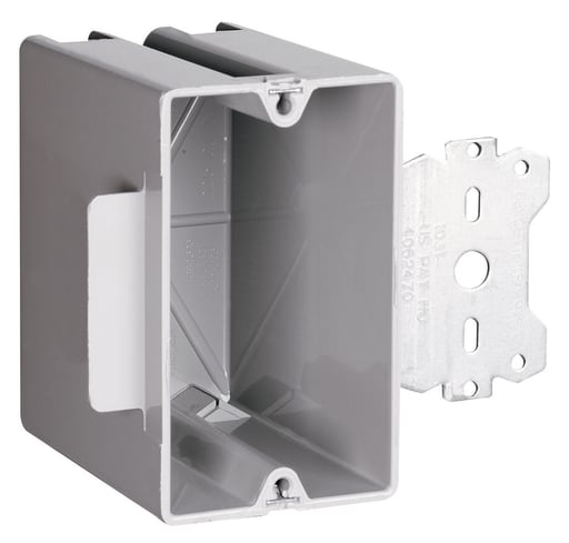Pass & Seymour / Legrand - Pass & Seymour S1-22-S50 Single Gang, Deep Bracket Box, 3/8 Offset, for Use with 3/8 To 5/8 Wallboard
