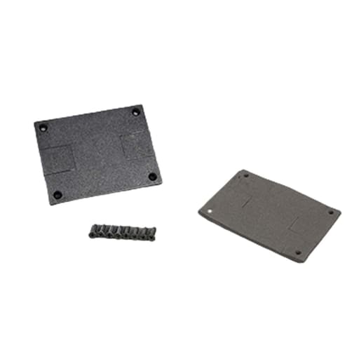 The Wiremold Co - Wiremold 829PSTC-BLK 3-3/16 x 4-1/8" Black Polycarbonate Data Slide Floor Box Communication Cover Plate