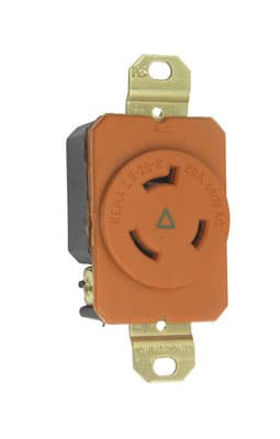 Pass & Seymour / Legrand - P&S IGL820R TURNLOK RECP SINGLE 3WI