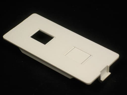The Wiremold Co - Wiremold 5507RJ-WH 4-1/4 x 1-7/8" White Non-Metallic Multiple Channel Raceway Dual RJ11/RJ45 Connector Face Plate