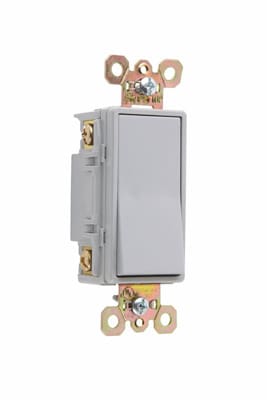 Pass & Seymour / Legrand - Pass & Seymour 2624-GRY Four-Way, Back and Side Wire, Decorator Switch, 20 amps, 120/277V -Gray.