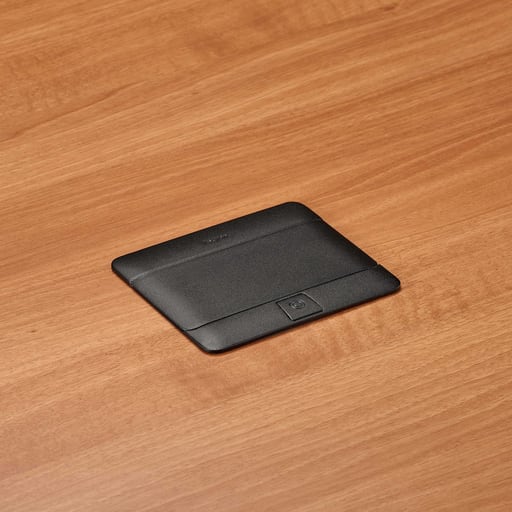 The Wiremold Co - Wiremold DQFP15BK Cord Ended deQuorum™ Single-Flip Up Unit