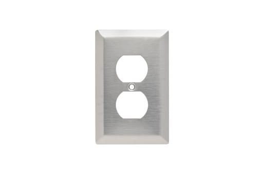 Pass & Seymour / Legrand - Pass & Seymour SSJ8 Duplex Receptacle Wallplate, Jr-Jumbo, 1-Gang, 302/304 Stainless Steel