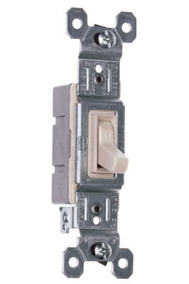 Pass & Seymour / Legrand - Pass & Seymour 660-LAG 15 Amp 120 VAC 1-Pole Light Almond Thermoplastic Toggle Switch