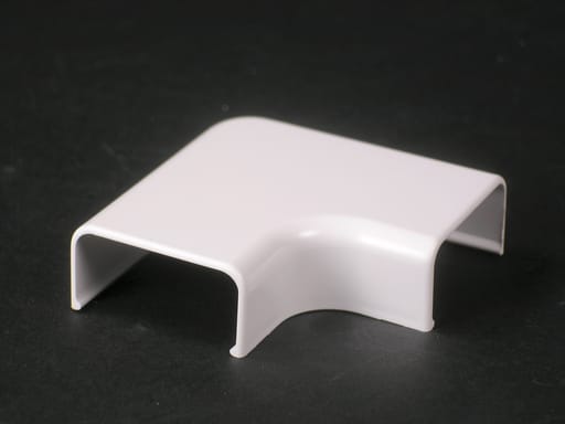 The Wiremold Co - Wiremold 2911 2-3/4" Ivory Non-Metallic 1-Channel 90 Degrees Raceway Flat Elbow