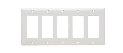 Pass & Seymour / Legrand - Pass & Seymour SP265-W 5Gang Wallplate, Decorator, White