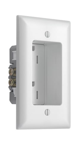 Pass & Seymour / Legrand - Pass & Seymour R-885TRWCC6 Recessed Tamper-Resistant Duplex Outlet, 15A 125V, White