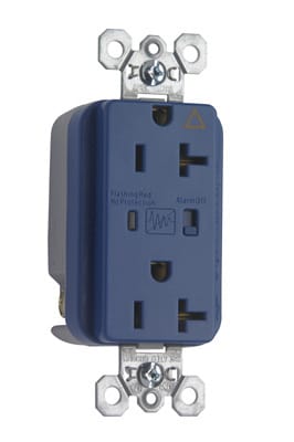 Pass & Seymour / Legrand - Pass & Seymour IG5362-BLSP Isolated Ground Surge Protective Duplex Receptacle, Back & Side Wire, 20A 125V - Blue