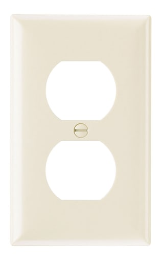 Pass & Seymour / Legrand - Pass & Seymour SP8-LA 1Gang Wall Plate, Duplex Receptacle, Standard - Light Almond