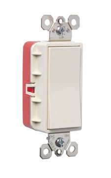 Pass & Seymour / Legrand - Pass & Seymour PT2621-LA PlugTail™ Single Pole Decorator Switch, 20A 120/277V - Light Almond