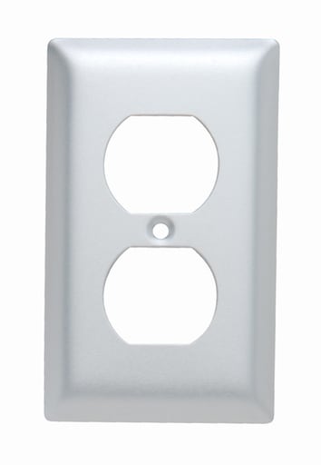 Pass & Seymour / Legrand - Pass & Seymour SA8 1Gang Wall Plate, Duplex, Standard - Aluminum