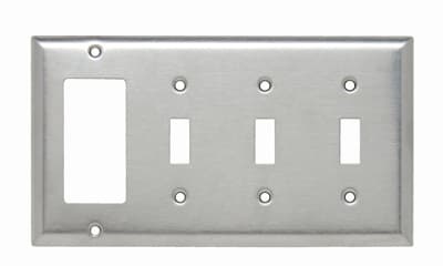 Pass & Seymour / Legrand - P&S SS326 SMOOTH 302SS 4G 3 TOG 1 D
