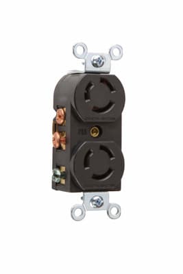 Pass & Seymour / Legrand - Pass & Seymour 7580-G 15 Amp at 125 Volt 10 Amp at 250 Volt 3-Wire Non-NEMA Nylon Locking Duplex Receptacle