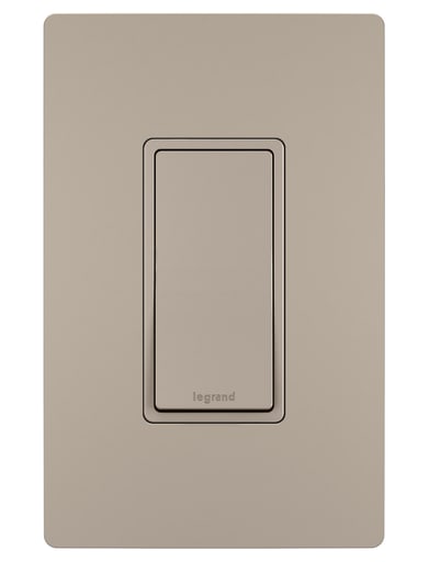 Pass & Seymour / Legrand - Pass & Seymour TM870-NICC10 Decorator Switch, 1Pole, 15A 120/277V w/ Ground, Side and Back Wire - Nickel
