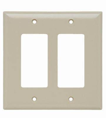 Pass & Seymour / Legrand - Pass & Seymour SPJ262-I 2Gang Wall Plate, Decorator, Junior-Jumbo - Ivory