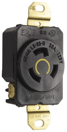 Pass & Seymour / Legrand - Pass & Seymour L520-R Turnlok® Single Receptacle, 3Wire 20Amp 125V