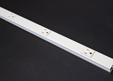 The Wiremold Co - Wiremold V20GB506 60" 6" Center Distance Ivory Steel Single Raceway Multi-Outlet Strip
