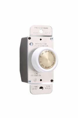 Pass & Seymour / Legrand - Pass & Seymour 94004-W Fan Speed Control Rotary 4Speed 1.5Amp, White