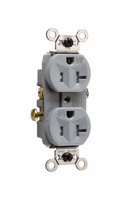 Pass & Seymour / Legrand - WR DUP RECP TAMP RES 20A/125V GRY