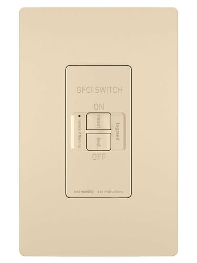 Pass & Seymour / Legrand - Pass & Seymour 2087-I 20A 125V Deadfront Self-Test GFCI, Ivory